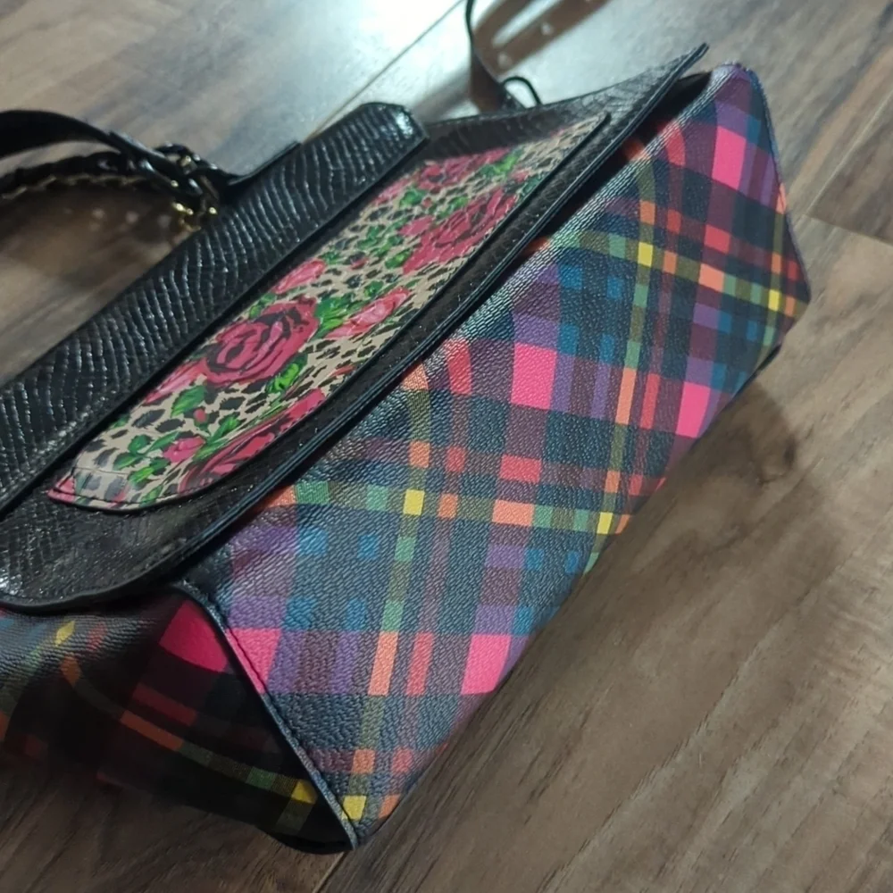 Torrid x Betsy Johnson Crossbody bag. Checkered. Black purse. - Picture 9 of 13